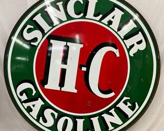 6ft DS Porc. Sinclair HC Gasoline Sign with Ring