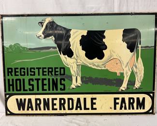 DS Metal Farm Sign W/ Registered Holsteins, 36x24