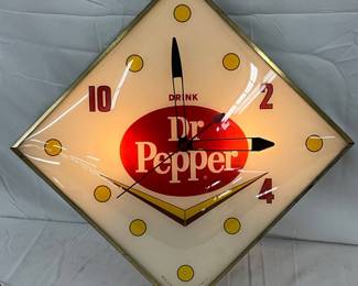 Dr Pepper Lighted Pam Clock, 22-Inch