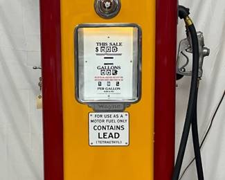 Wayne Model 70 Shell Gas Pump with Illuminated Globe, Restored
