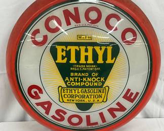 Conoco Gasoline Pump Globe with Plastic Body, 16-Inch Lenses