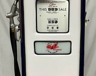 Gilbarco Model 996 Gas Pump with Firebird Gasoline Branding, Restored