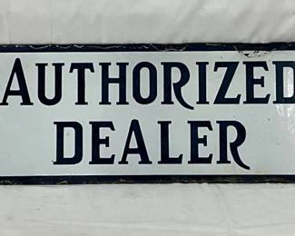 Gulf Authorized Dealer DS Porc. Sign, 40″ x 9″