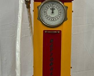 1925 National Simplex Gas Pump with Shell Branded Glass Globe, Professionally Restored