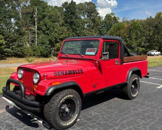 1981 Jeep CJ-8 Scrambler in Red with Black Interior and Soft Top