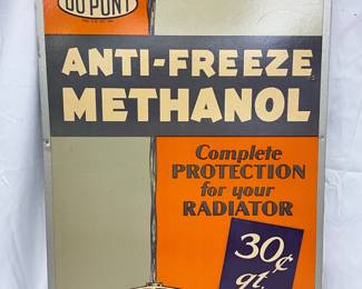 Du Pont Anti-Freeze Methanol Cardboard Sign, 21×30 Inches