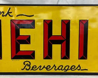 1932 Emb. Nehi Soda Tin Sign, 30×12