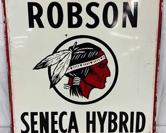 Robson Seneca Hybrid Metal Sign with Native American Graphic, 18in x 18in