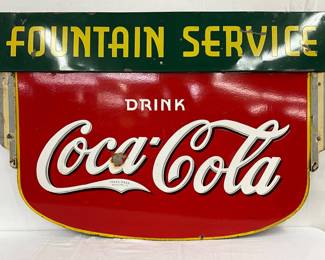 DSP Coca-Cola Fountain Service Sign, 63×42 Inches