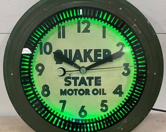 Quaker State Neon Spinner Clock, 21-Inch, by Neocraft Mfg. Co.