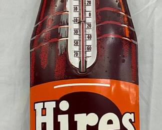 Hires Root Beer Convex Bottle Therm, 8×28 1/2 Inches