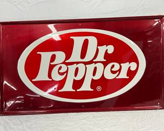 Emb. Dr Pepper Metal Sign, 34in x 20in