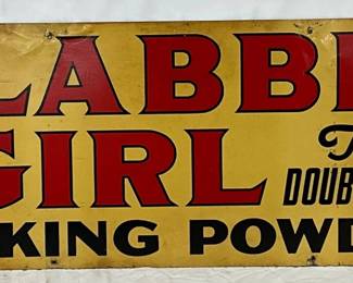 DS Clabber Girl Baking Powder Metal Sign, 34in x 12in