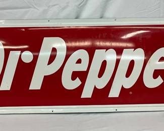 Convex Dr Pepper Self Framed Sign, 47 1/2 x 17 1/2, Dated 1997