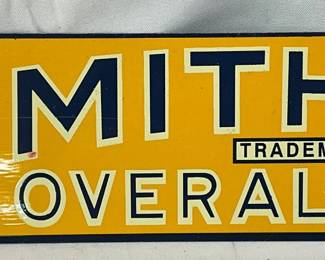 Smith’s Overalls Door Tacker Sign, 7×2 1/2 Inches