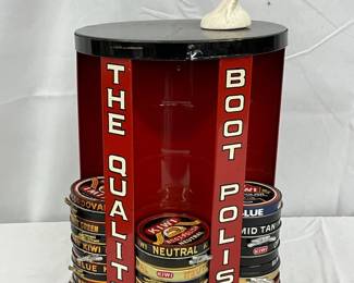 Kiwi Branding Boot Polish Display and Sculpted Bird Topper, 8×16