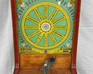 ‘Power of Attraction’ Light-Up Coin Operated Machine by Exhibit Supply Co., 10 x 11 1/2 x 28 