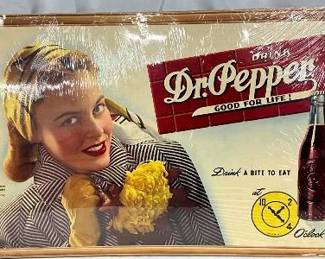 Dr Pepper Cardboard Sign, 25in x 15in