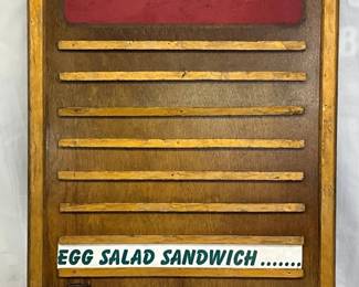 Coca-Cola Wooden Menu Board with Carved Decoration, Kay Displays, 14 x 27