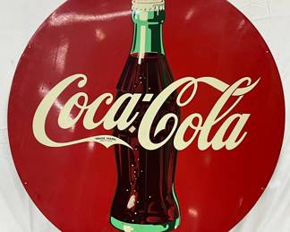 Coca-Cola SS Metal Sign, 46-Inch Diameter