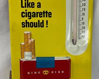 Emb. Winston CigarettesThermometer, 6 x 14 Inches