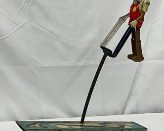 1939 ‘Pinocchio the Acrobat’ Tin Litho Toy by Walt Disney Productions, 11×16