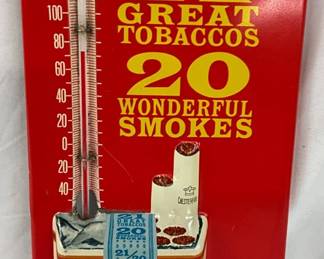 Emb. Chesterfield Metal Thermometer, 5 x 12 Inches
