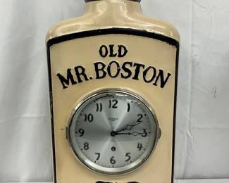 ‘Old Mr. Boston Fine Liquors’ Bottle Store Display Clock, 10×22