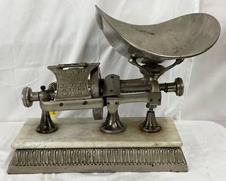 Early 20th Century Dodge Scale Co. Micrometer Scale with Marble Base