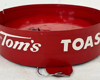 Red Metal Tom’s Toasted Peanuts Dispenser, 5 Inches in Diameter