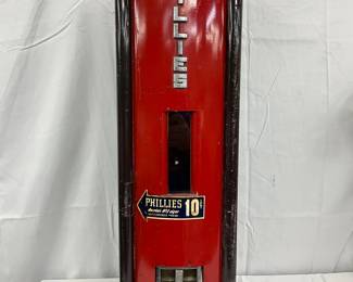  Phillies Cigar 10¢ Vending Machine Dispenser, 8×29 