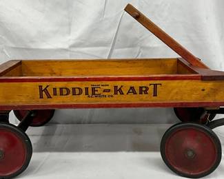 Wooden Kiddie-Kart by H.C. White Co., 24in x 10in