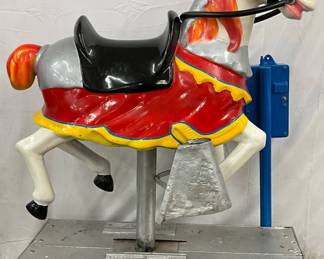 Kiddie Coin-Operated Kiddie Horse Ride, 42in by 19in