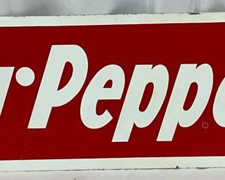  Dr Pepper Metal Advertising Sign, 7in x 20in