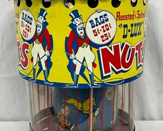 ‘D-Lux Nuts’ Hot Nut Rotating Vending Machine with Circus-Themed Graphics, 13×20 