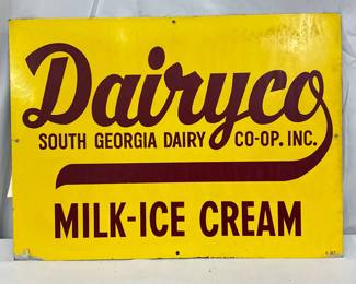 Dairyco South Georgia Dairy Co-Op Inc. Metal Sign, 19×14 Inches