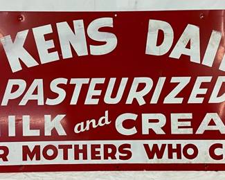 Lykens Dairy SS Metal Sign, 30in x 14in