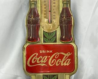 Emb. Coca-Cola Thermometer, 7in x 16in