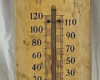 Occident Flour Wooden Thermometer, 4in x 15in