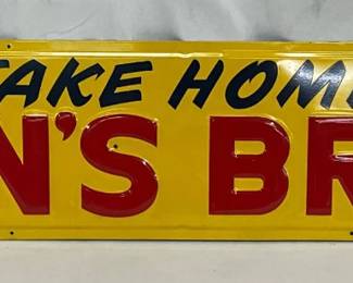 Emb. Kern’s Bread Metal Sign, Robertson B-59, 42″x8″
