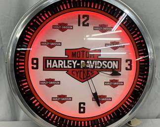 Harley-Davidson Pinwheel Neon Clock, 20 inches