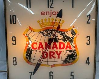 Canada Dry Advertising Clock, 15 inches