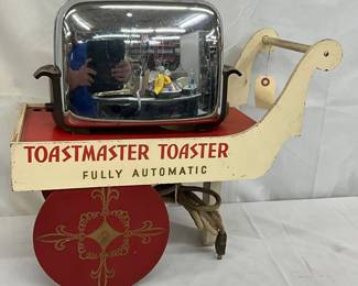 Toastmaster Toaster Display with Decorative Cart and Signage, 18x16in