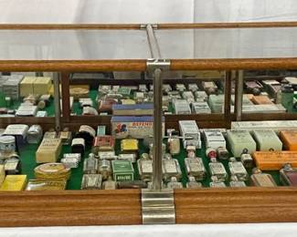 Oak Countertop Display Showcase by Pittsburgh Show Case Co., 68x26x14in, with Product