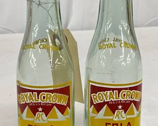 Royal Crown Cola Salt and Pepper Shakers, 6 Inches