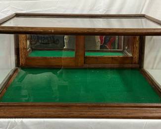 Early Oak Countertop Display Case, 32in x 25in