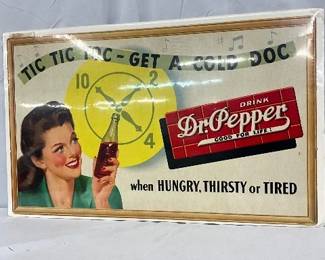 Dr Pepper 10-2-4 Cardboard Sign, 26 x 15 in.
