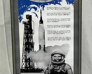 Early Astronauts and Spacecraft Coin Operated Vending Machine, 12×18 