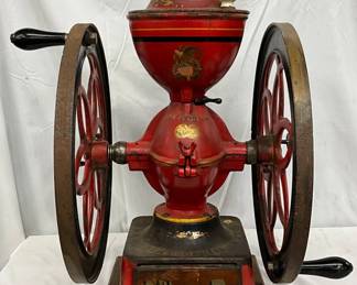 No. 7 Enterprise Manufacturing Co. Double-Wheel Coffee Grinder, 24in Height
