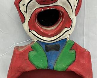 Paper Mache Clown Toss Game, 14in x 21in